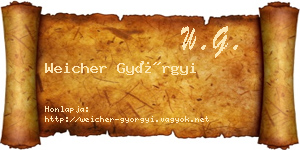 Weicher Györgyi névjegykártya